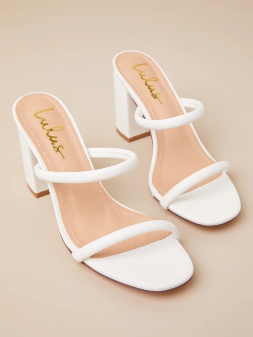 Lulus Addien White High Heel Sandals - Size 7